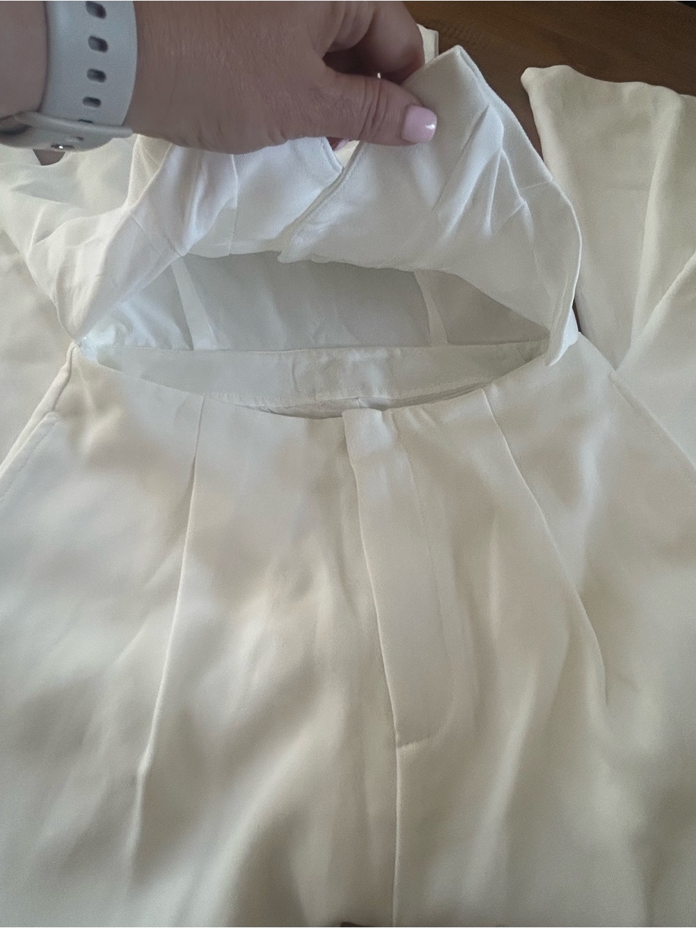 NWT Cider Sleeveless White Jumpsuit with Tailored Vest - Picture 12 of 14
